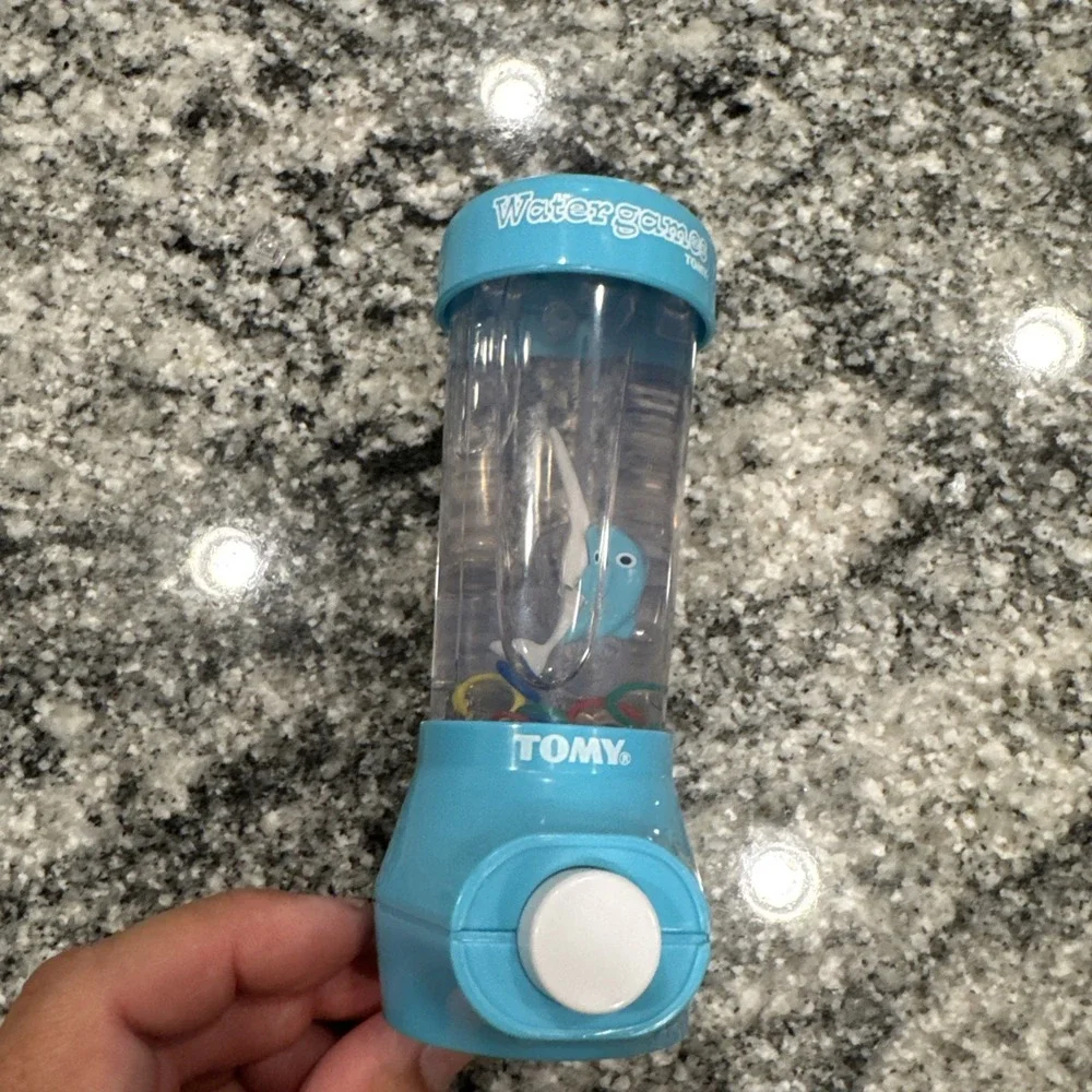 TOMY Water Games Ring‎ Toss Blue Swordfish Vintage Handheld Button